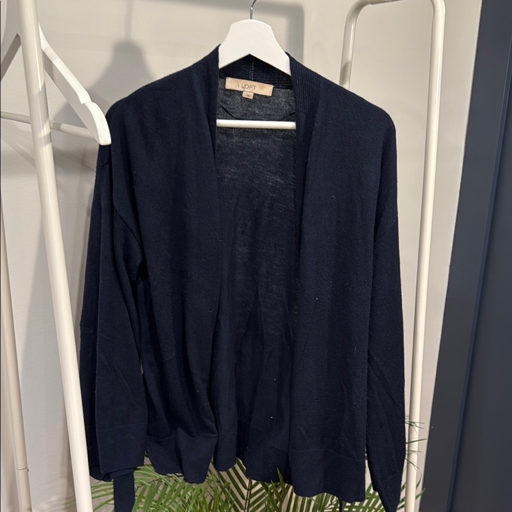 LOFT Navy Cardigan Sweater